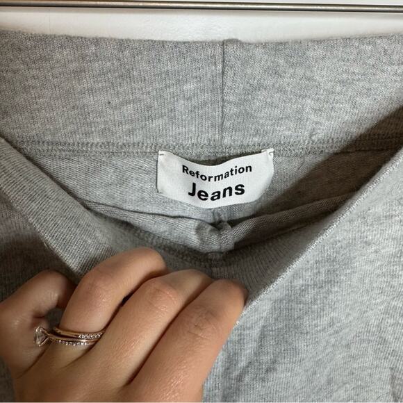 Reformation Knit Gray Pull On Lounge Shorts High Rise Size Small - Picture 2 of 4